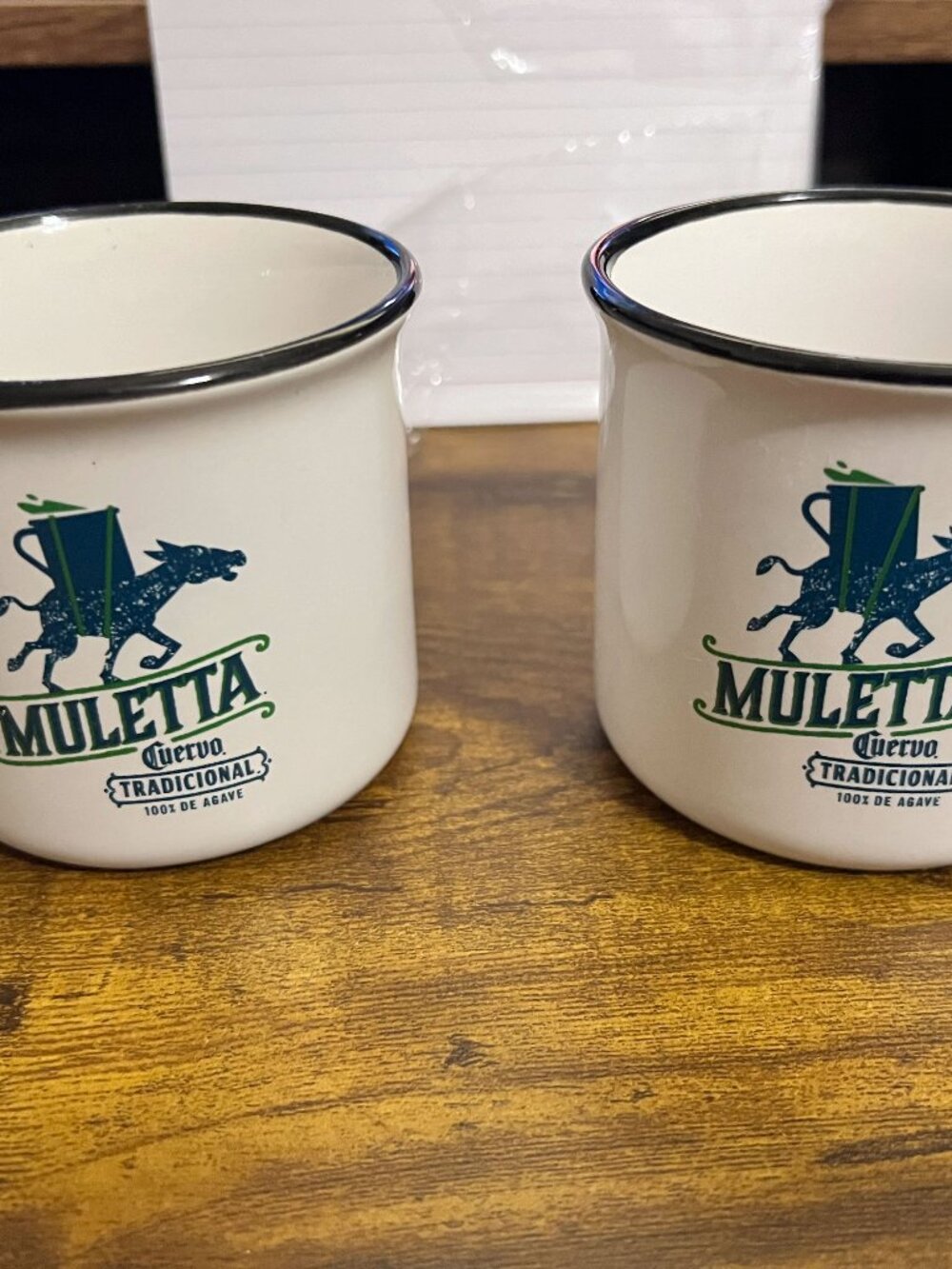 2 Jose Cuervo Tradicional Muletta Tequila Mugs Agave Ceramic Coffee Cups 8oz
